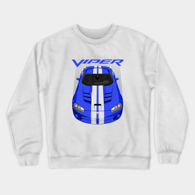 Viper SRT10-blue and white Crewneck Sweatshirt by V8social